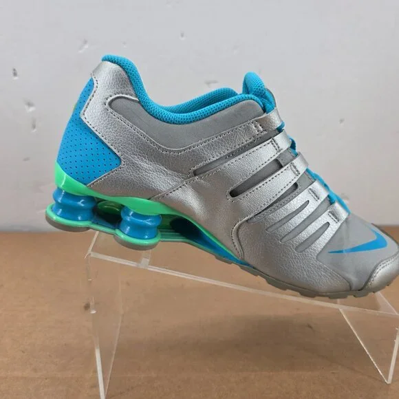 NIKE Womens Shox NZ Sneakers Gray Blue  Shoes Y 7 W8.5 739638-004 - Picture 6 of 16